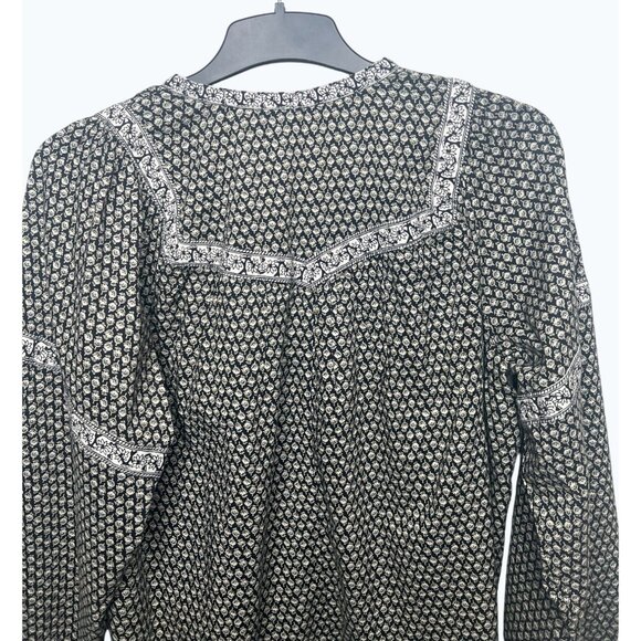 Old Navy Womens Oversize Floral Printed Poet Swing Long-Sleeve Split Neck M Tall - Picture 11 of 13